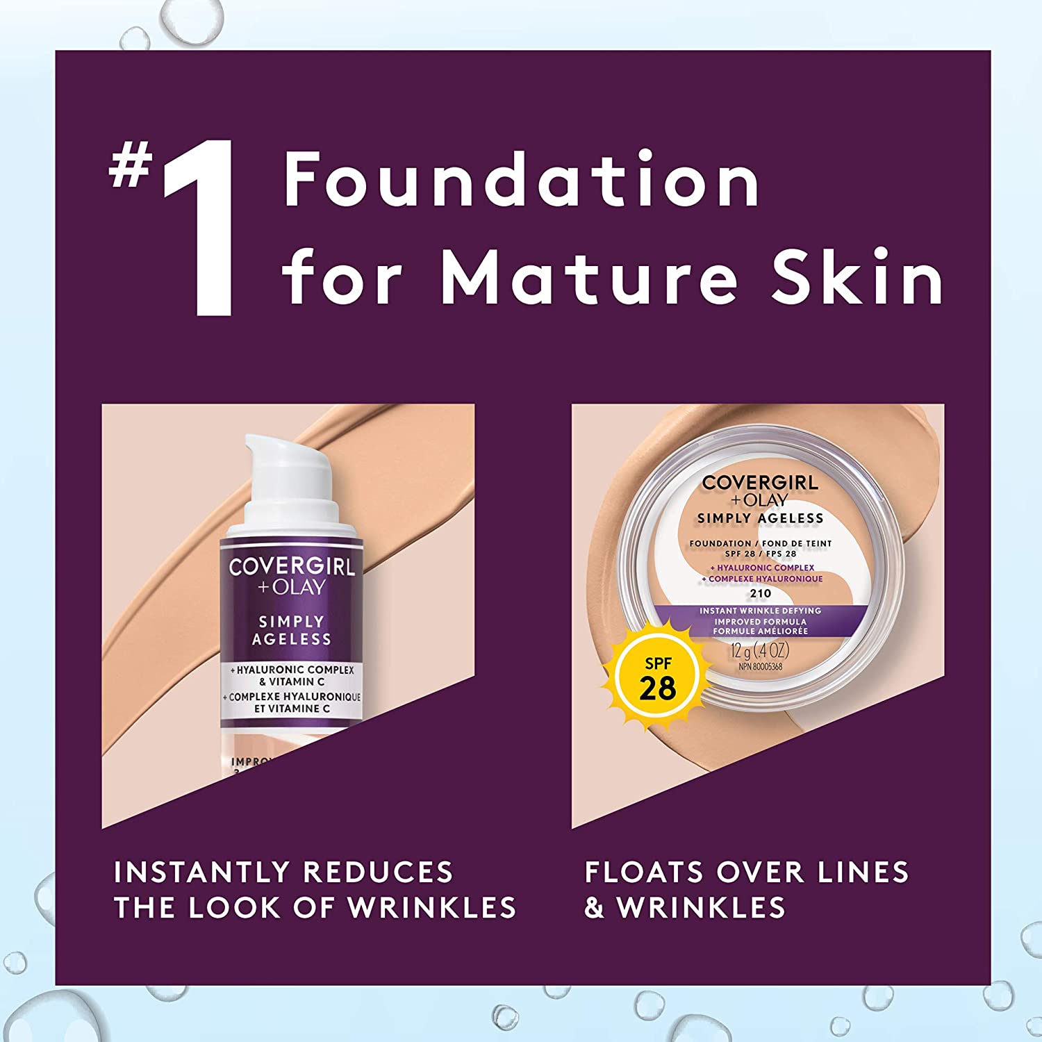 COVERGIRL+OLAY Simply Ageless 3-in-1 Liquid Foundation, Natural Beige - Image 6